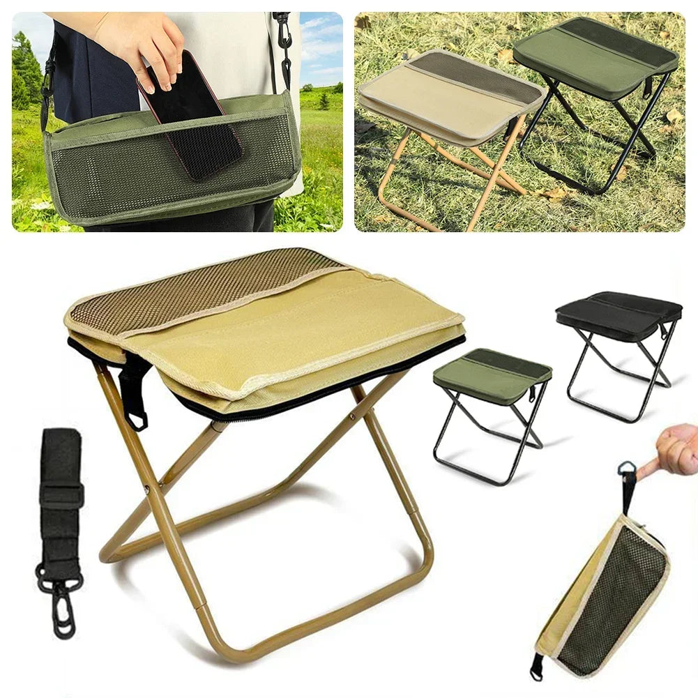 Top quality portable Folding Stool Folding Pocket Small Chair for Camping Dailynexaa