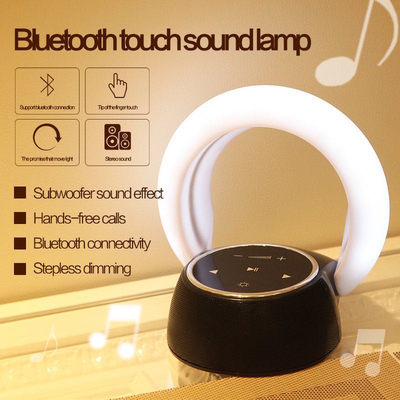 Creative Bluetooth Subwoofer Stereo Speaker LED Desk Lamp Stepless Dimming Folding Touch Atmosphere Night Light Zambeel China