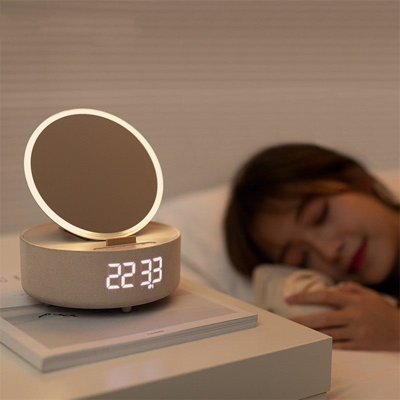 Mirror Wireless Charger Alarm Clock Bluetooth Speaker LED Night Light Smart Digital Clock Loudspeaker For Phone Charger Zambeel China