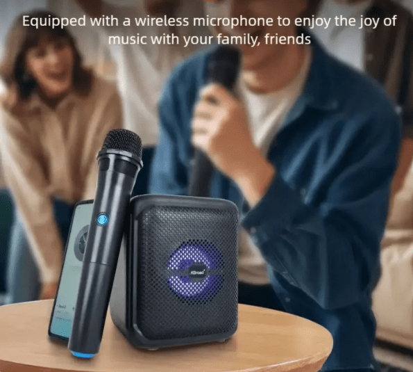 Portable Wireless Karaoke Speaker with Mic & RGB Lights Zambeel - CQL