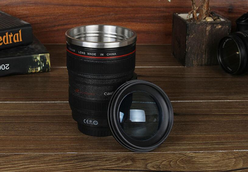 Transhome Creative Self Stirring Mug Camera Lens Mugs 300ml Battery Style Stainless Steel Milk Coffee Cups For Sporting Travel Zambeel - China