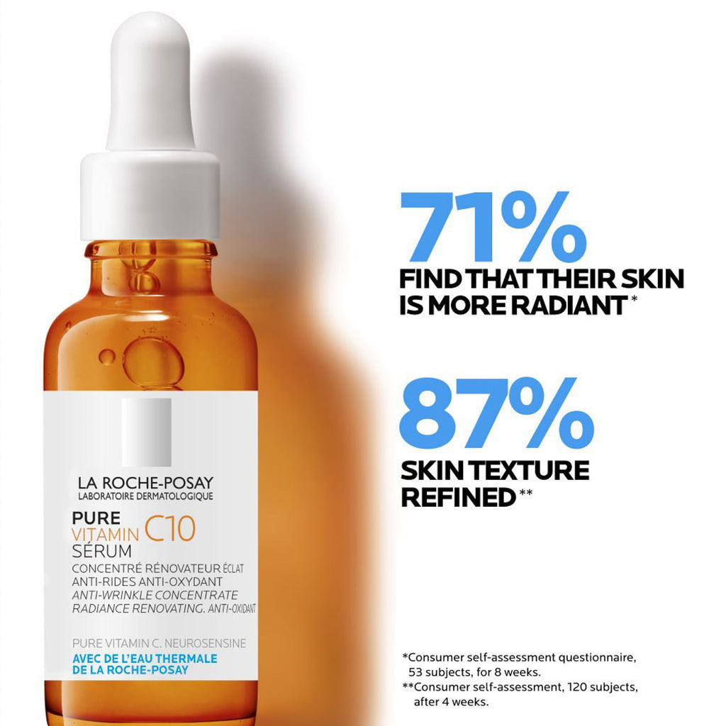 LA ROCHE-POSAYPure Vitamin C10 Serum | سيرم بيتامين سي 10 معقد الجلد 30 مل Zerista