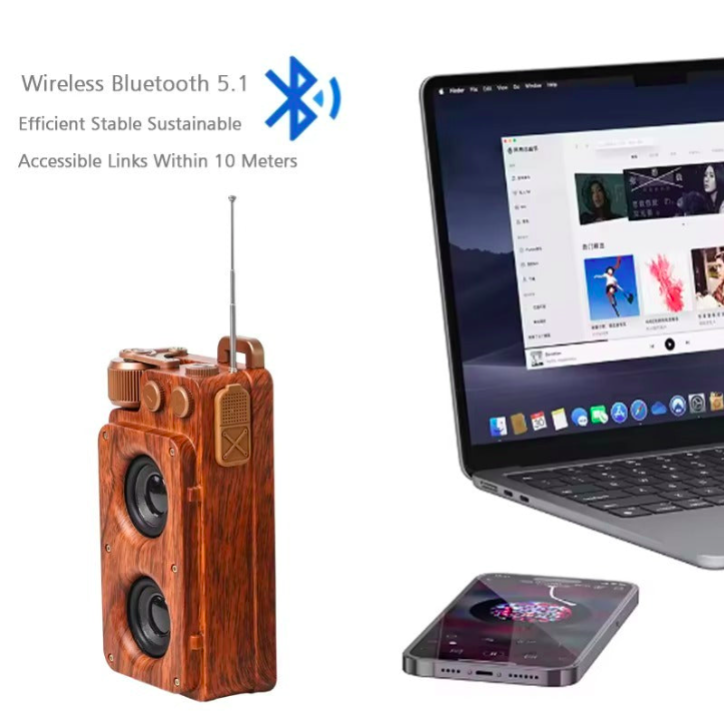 A8 FM Radio Retro Dual Vintage Speaker Dailynexa