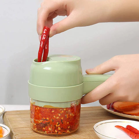 Rechargeable 4 in 1 Electric Vegetable Cutter Zerista