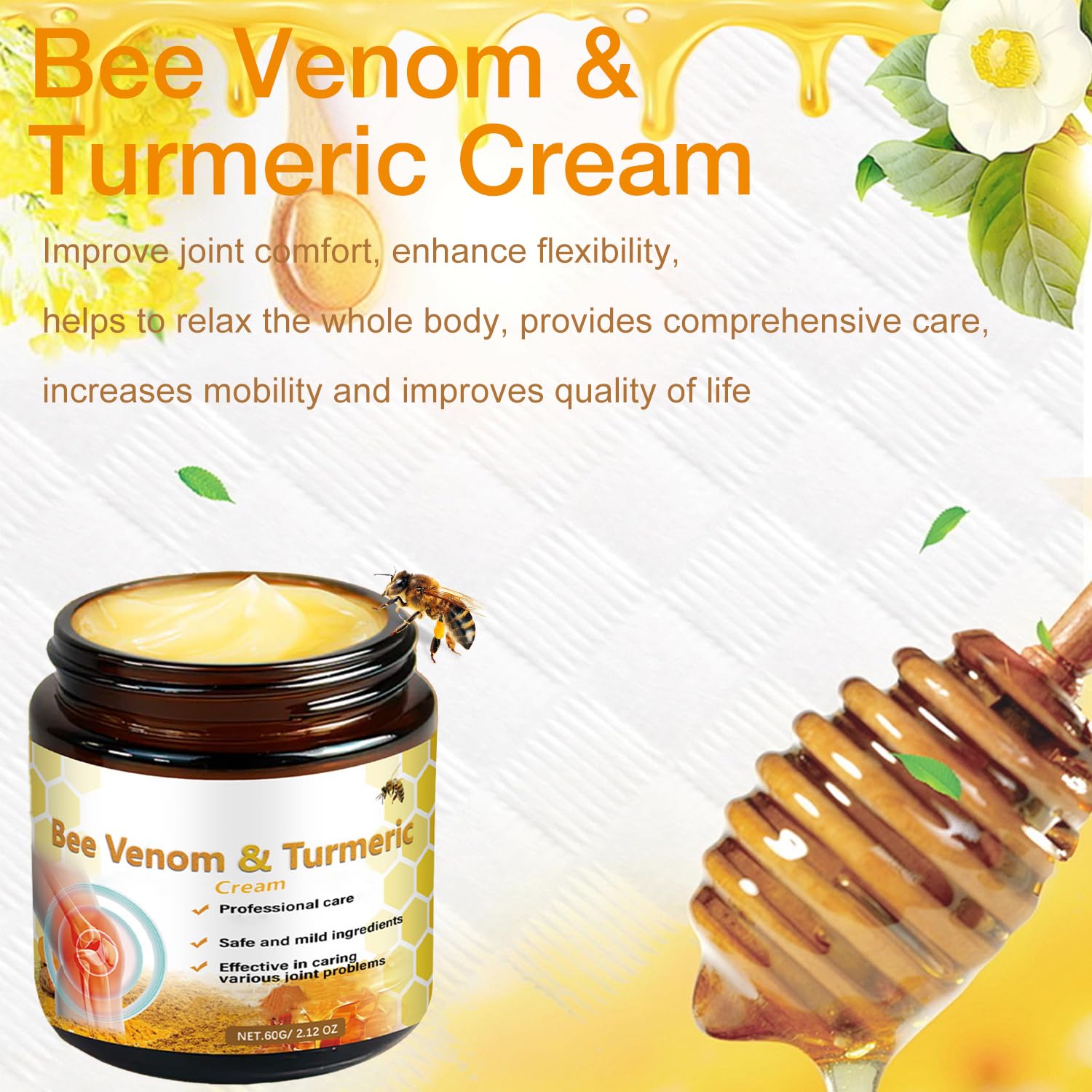 Bee Venom & Turmeric Arthritis Therapy Cream – 60g Tradesouqe