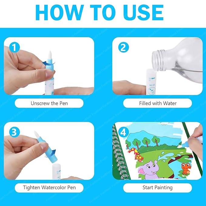 Magic Water Painting Book ( UAE Delivery Time: 1-3 Days ) ahmedmart
