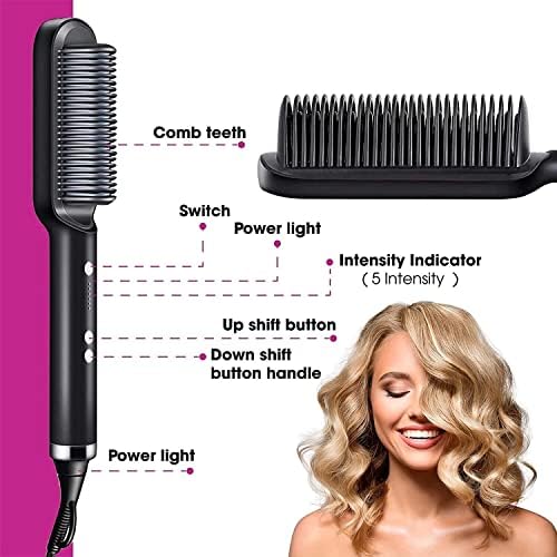 Electric Hair Straightener Comb for Black Hair Zerista
