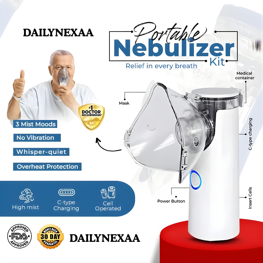 Portable Mesh Nebulizer Machine for Adults and Kids 60 % off Dailynexaa