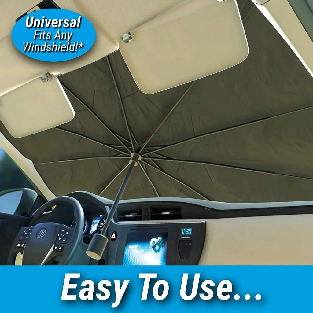 Universal Fit Car Windshield Sun Shade Gilded Palm