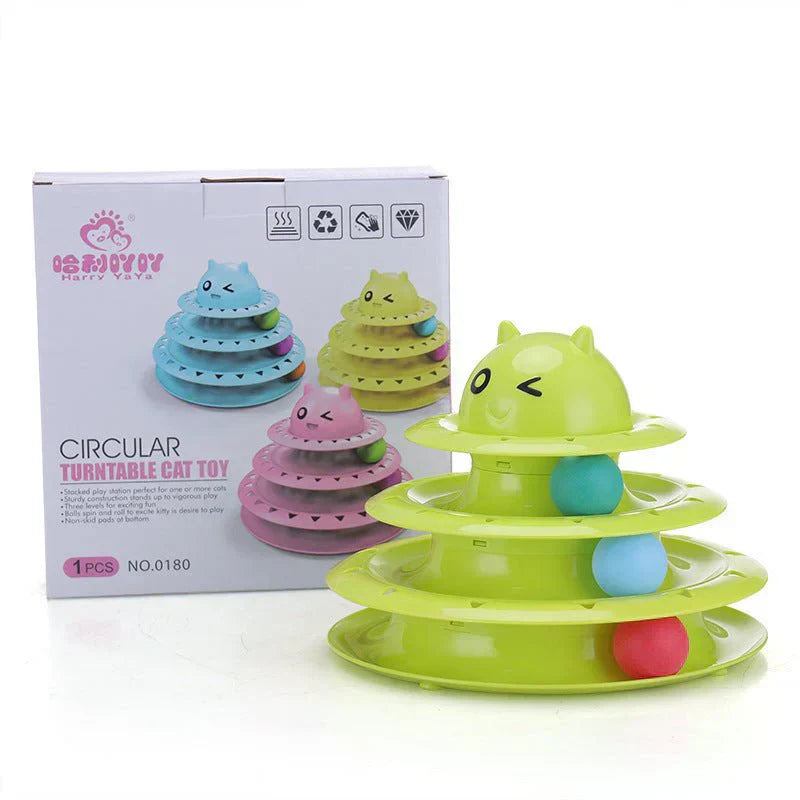 Color Cat Toy Cat Toy Three-layer Round ( UAE Delivery Time: 1-3 Day ) ahmedmart