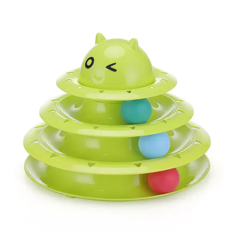Color Cat Toy Cat Toy Three-layer Round ( UAE Delivery Time: 1-3 Day ) ahmedmart