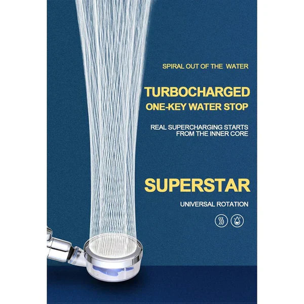 High Pressure Turbocharged Shower Head  ( UAE Delivery Time: 1-3 Days ) ahmedmart