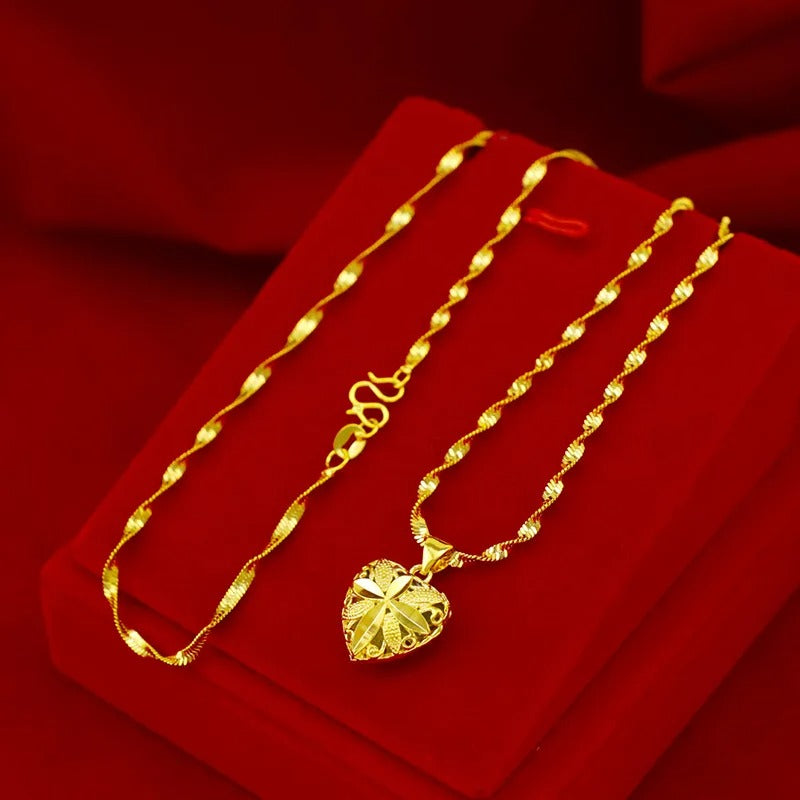 Gold Aura Heart Necklace Barza Mart