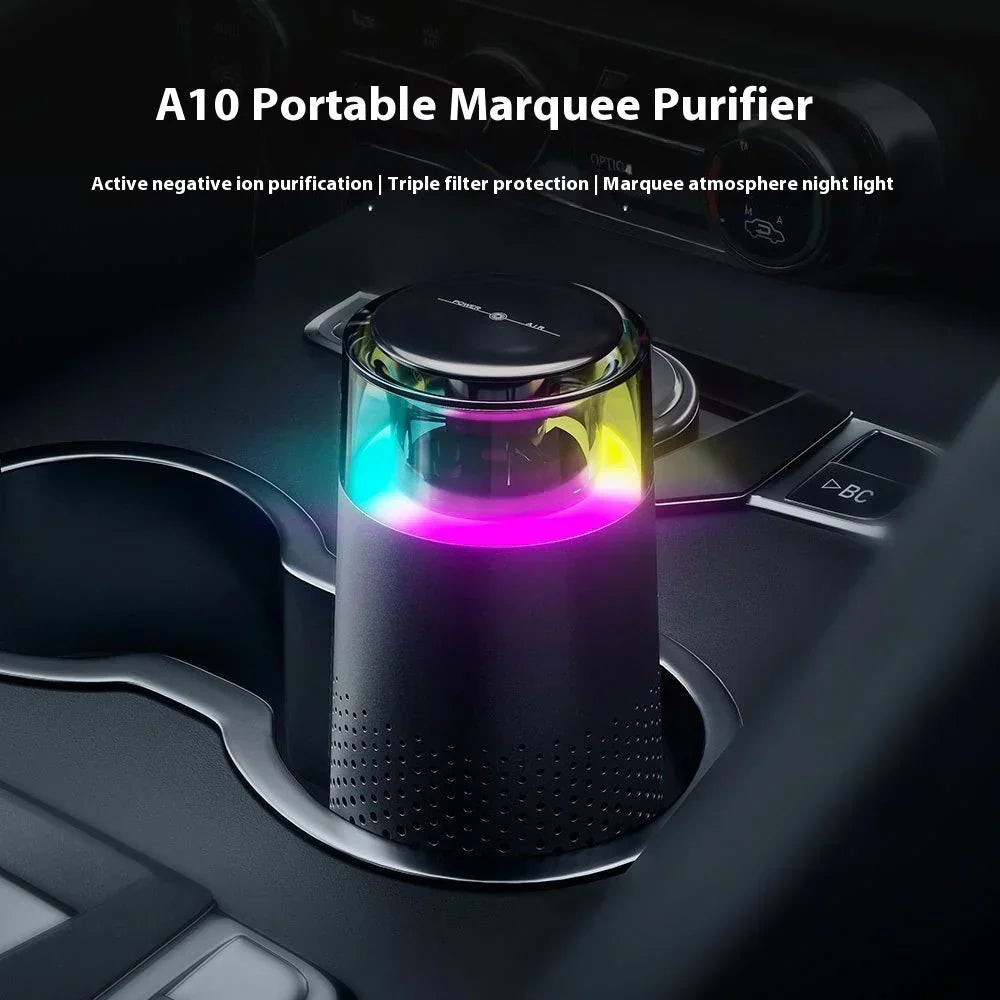 New Car Air Purifier Home Office Horse Running Light Except Flue Dust Purifier ( UAE Delivery Time: 1-3 Days ) ahmedmart