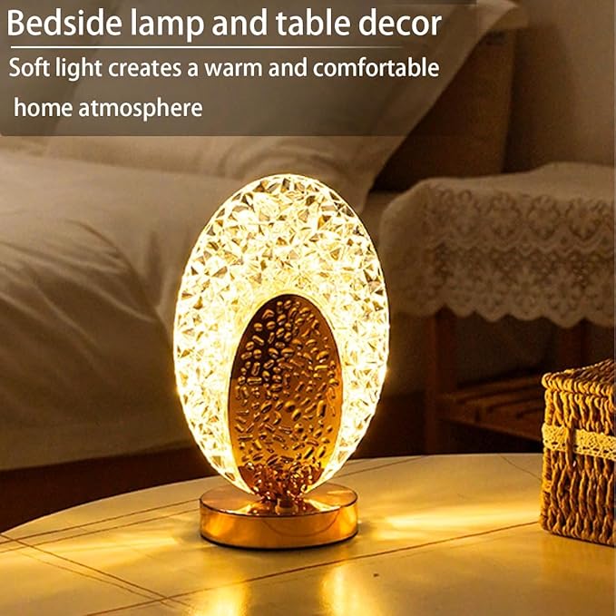 Oval Crystal LED Table Lamp Zambeel