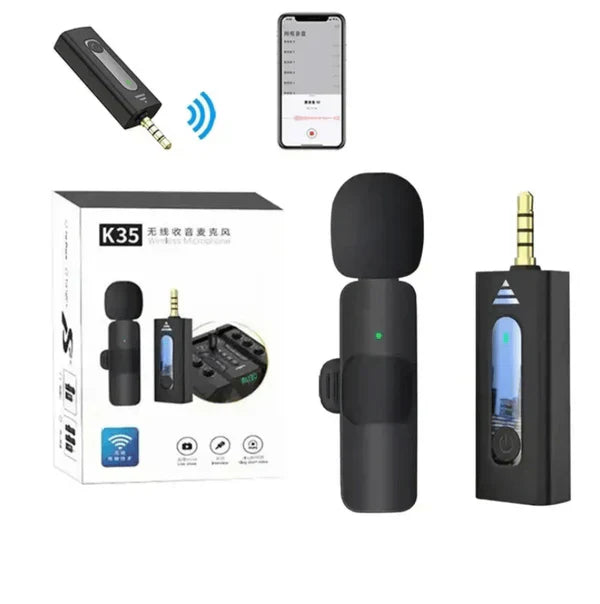 Smart Wireless Lavalier Microphone  ( UAE Delivery Time: 1-3 Days ) ahmedmart